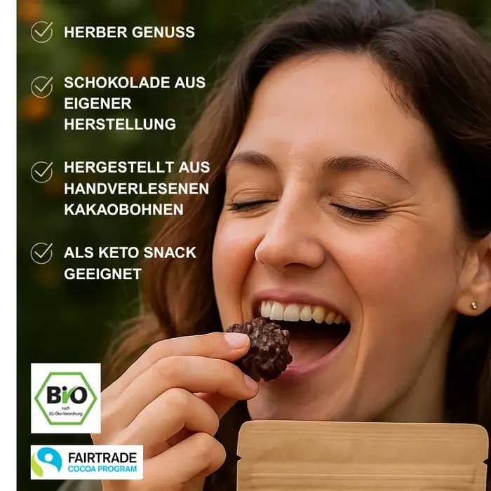- Dattelschokolade mit Mandelsplittern Bio & Fair – Edelmond Chocolatiers