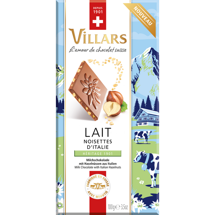 - Milchschokolade mit Haselnüssen 33 % Kakao