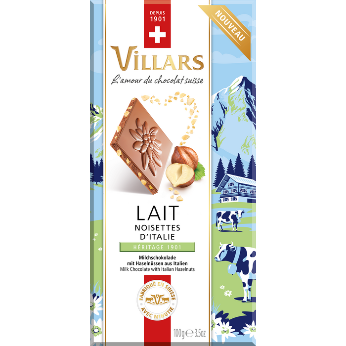 - Milchschokolade mit Haselnüssen aus Italien 33 % Kakaoanteil – Schweizer Premium Schokolade 100 g