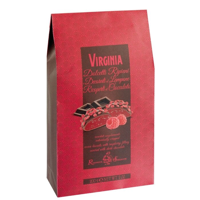 - Dolcetti Raspberry Chocolate Bag – Feine Mürbeteigkekse mit Himbeerfüllung und Bitterschokolade 20%