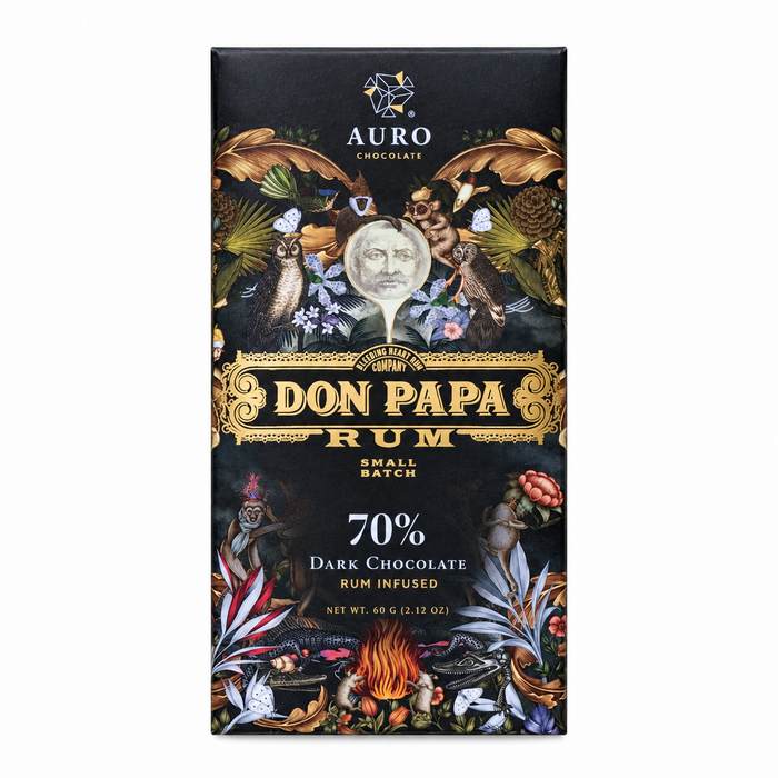 - Dunkle Schokolade 70 % mit Don Papa Rum