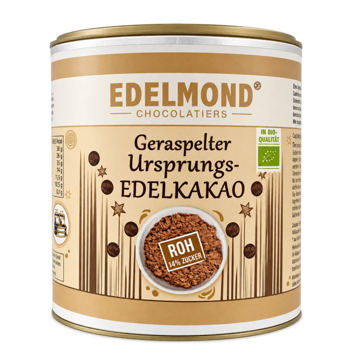 - Bio-Trinkschokolade mit Panela – geraspelte Ursprungsschokolade, mindestens 80 % Kakao, 200 g