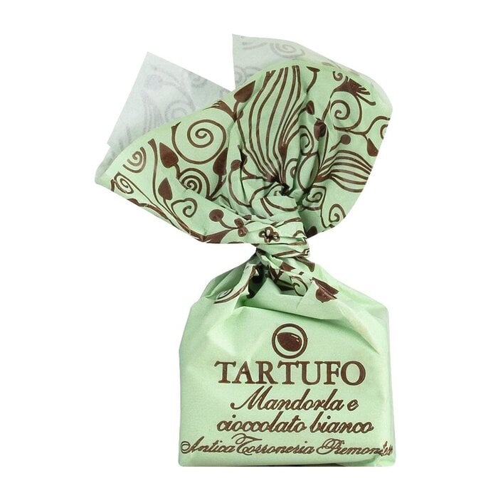 - Tartufi White Chocolate Almond – weiße Schokoladentrüffel mit Mandelpaste und Mandelstückchen