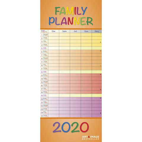 Lovely Colours Familieplanner 2020