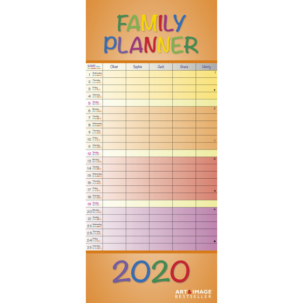 teNeues Schöne Farben Familienplaner 2020