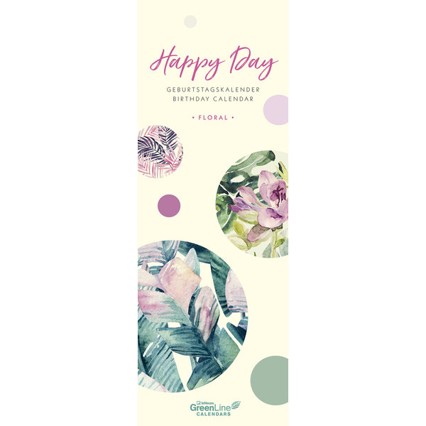 teNeues Floral GreenLine 15x42 Verjaardagskalender