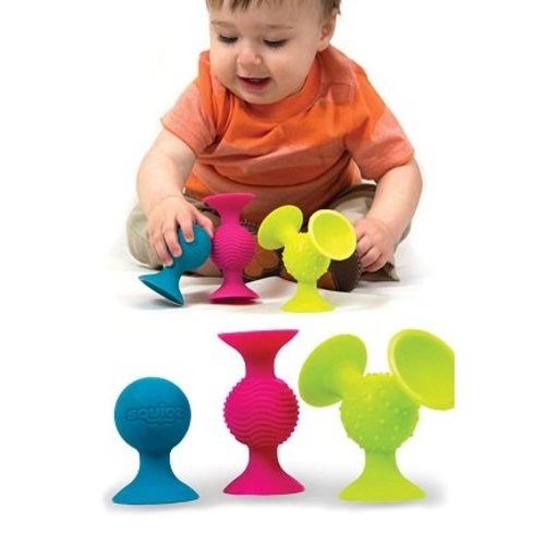 Fat Brain Toys Pip Squigz, zuignappen rammelaars