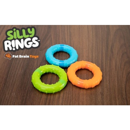 Fat Brain Toys Silly Rings - Magnetische ringen met rammeltje
