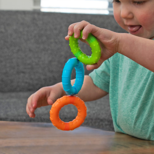 Fat Brain Toys Silly Rings - Magnetische ringen met rammeltje