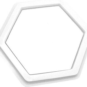 Giant Stamp pad white hexagonal