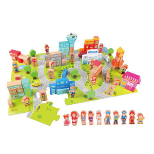 Classic World Wooden City Building Blocks