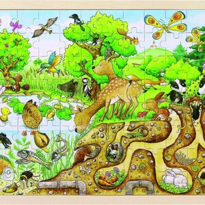 Wooden Puzzle Forest Animals 96pcs