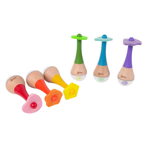 Houten Regenboog Maracas - 1 st