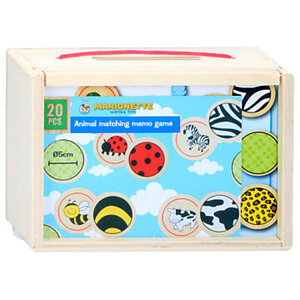 Toys and tools Wooden Memory Animals