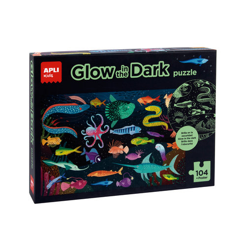 Apli Kids Glow in the Dark Puzzle Ocean - 104 pcs