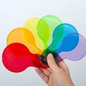TickiT Transparent Color Paddles set of 6
