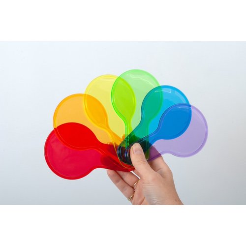 TickiT Transparent Color Paddles set of 6