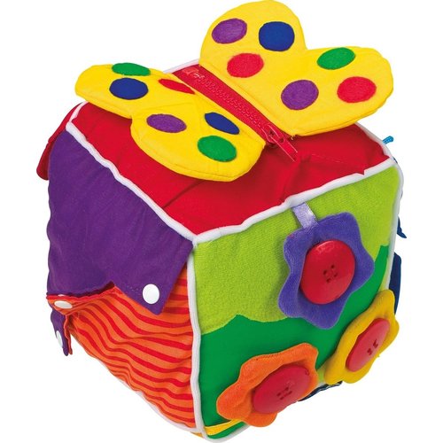 Small Foot  Baby Toy Cube with zippers snaps and buttons