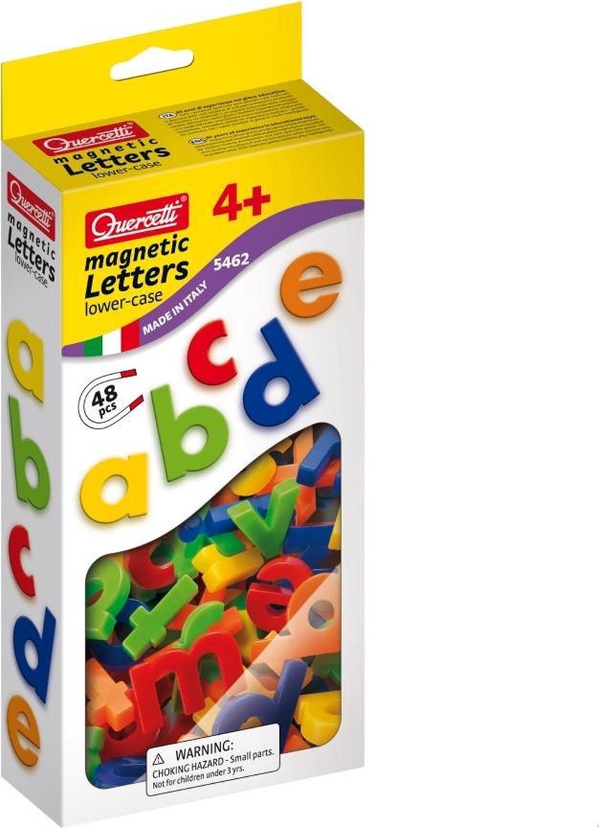 Tableau Magnétique Double Face Quercetti Magneta ABC - Avec 53 Lettres Et Support Chevalet - Apprentissage Écriture Enfant