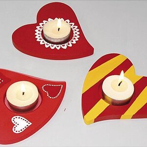 Deco Tea Light Holder Heart - Set of 3