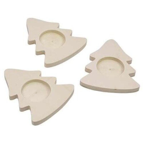 Deco Tea Light Holder Christmas Tree - Set of 3