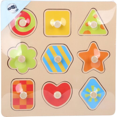 Small Foot  Shapes Puzzle Figures -With Buttons