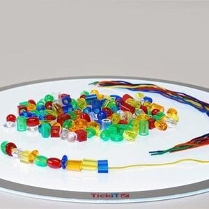 Coloured Transparent Jumbo Beads - 180pcs