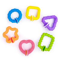 Sensory Textured Rings- set of 6