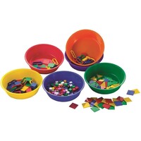 Coloured sorting trays - Set of 6