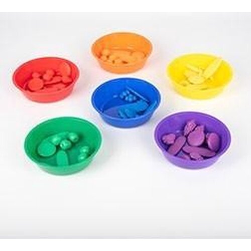 TickiT Coloured sorting trays - Set of 6