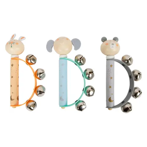 Small Foot  Wooden Baby Tambourine -Animals