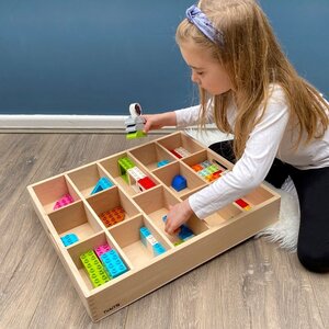 Houten Sorteerbak - 14 Vaks Houten Sorteerbak - 14 Vaks