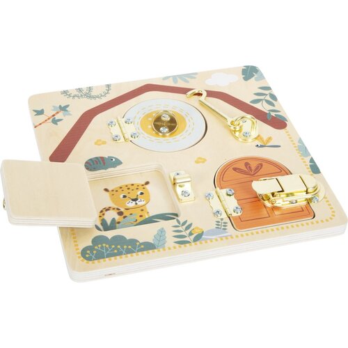 Small Foot  Small Foot - lock and Latches Motorskills Activity Board Safari