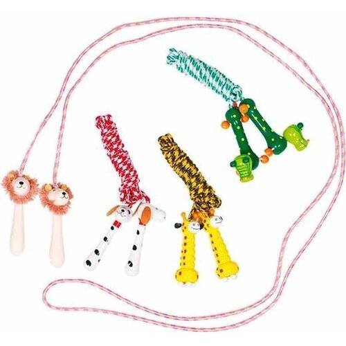 Goki Dieren Springtouw met houten handvaten Goki Dieren Springtouw met houten handvaten