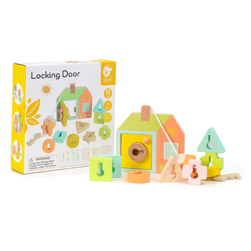 Vormen spel Sloten - Houten Motoriek Puzzel Vormen spel Sloten - Houten Motoriek Puzzel