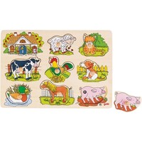 Goki Houten Geluidspuzzel Boerderijdieren