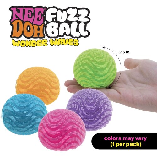 Schylling Needoh Fuzz Ball Wonder Waves – Zachte Stille Fidget met Textuur