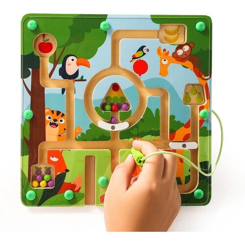 Magnetisch Labyrinth Dieren – Houten Magnetisch Doolhof met Pen