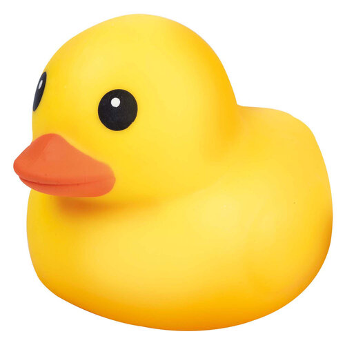 Fun Kneedeend XXL Rekbaar – Grote Knijpbare Fidget Badeend - 15 cm