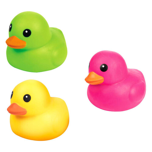 Fun Kneedeend XXL Rekbaar – Grote Knijpbare Fidget Badeend - 15 cm