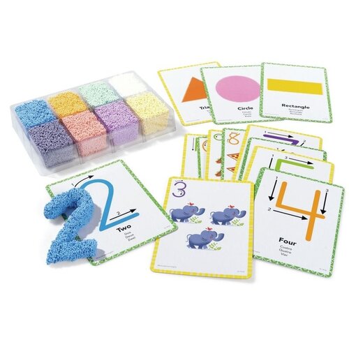 Learning Resourses Learning Resources Playfoam Shape & Learn Counting Cards – Sensory Counting Activity