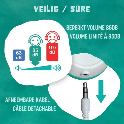 Timio Timio Hoofdtelefoon – Opvouwbare Kinderkoptelefoon 85dB