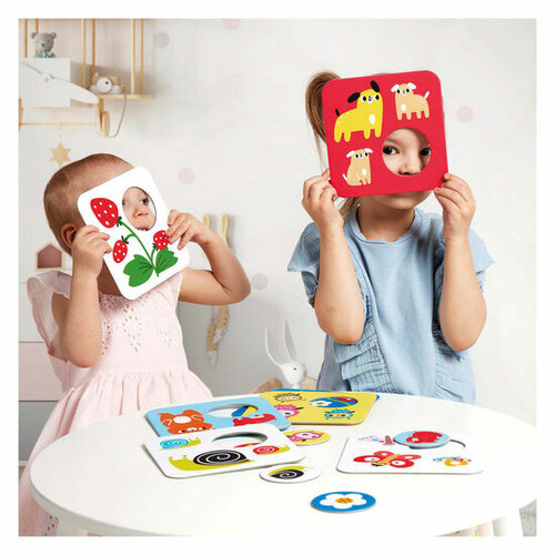 Banana Panda Banana Panda Hoog Contrast Puzzel Zoek Dezelfde – Tweedelige Puzzels voor Eerste Herkenning