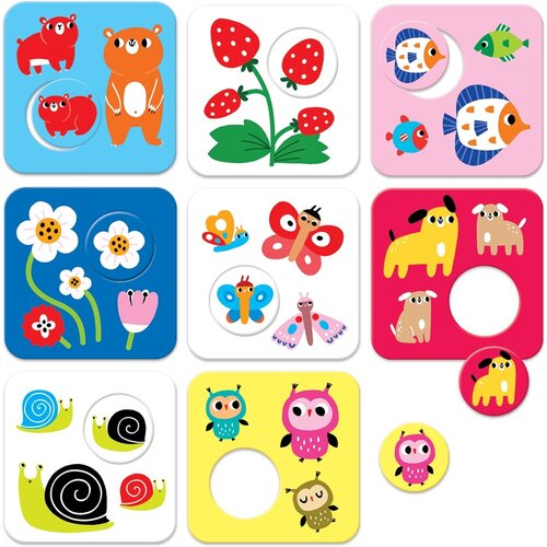 Banana Panda Banana Panda Hoog Contrast Puzzel Zoek Dezelfde – Tweedelige Puzzels voor Eerste Herkenning