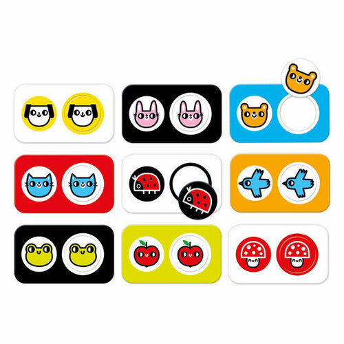 Banana Panda Banana Panda Hoog Contrast Puzzel Zoek de Tweeling – 9 Tweedelige Puzzels voor Jonge Kinderen