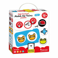 Banana Panda Hoog Contrast Puzzel – Zoek de Tweeling