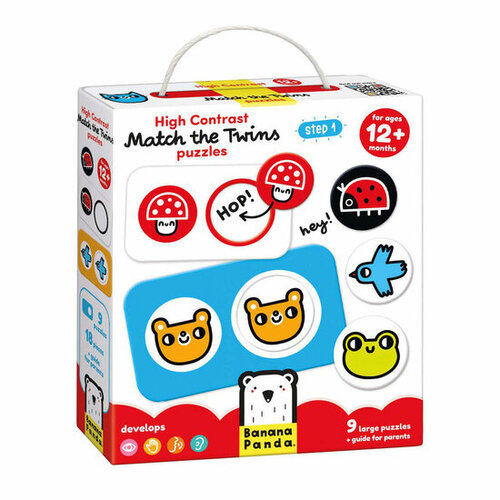 Banana Panda Banana Panda Hoog Contrast Puzzel – Zoek de Tweeling