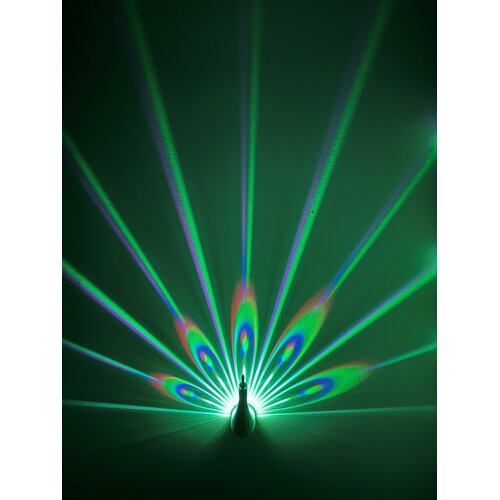 Playlearn  snoezelproducten Playlearn Peacock Projector – Sensory projector with peacock projection and color-changing effects – rechargeable – includes remote control