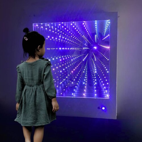 Fibre optic infinity Panel vierkant 75cm