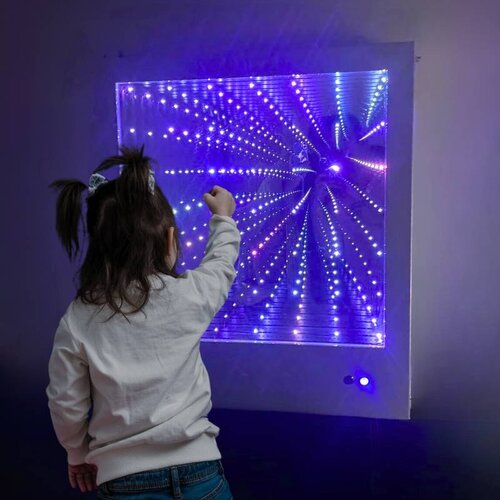Fibre optic infinity Panel vierkant 75 cm